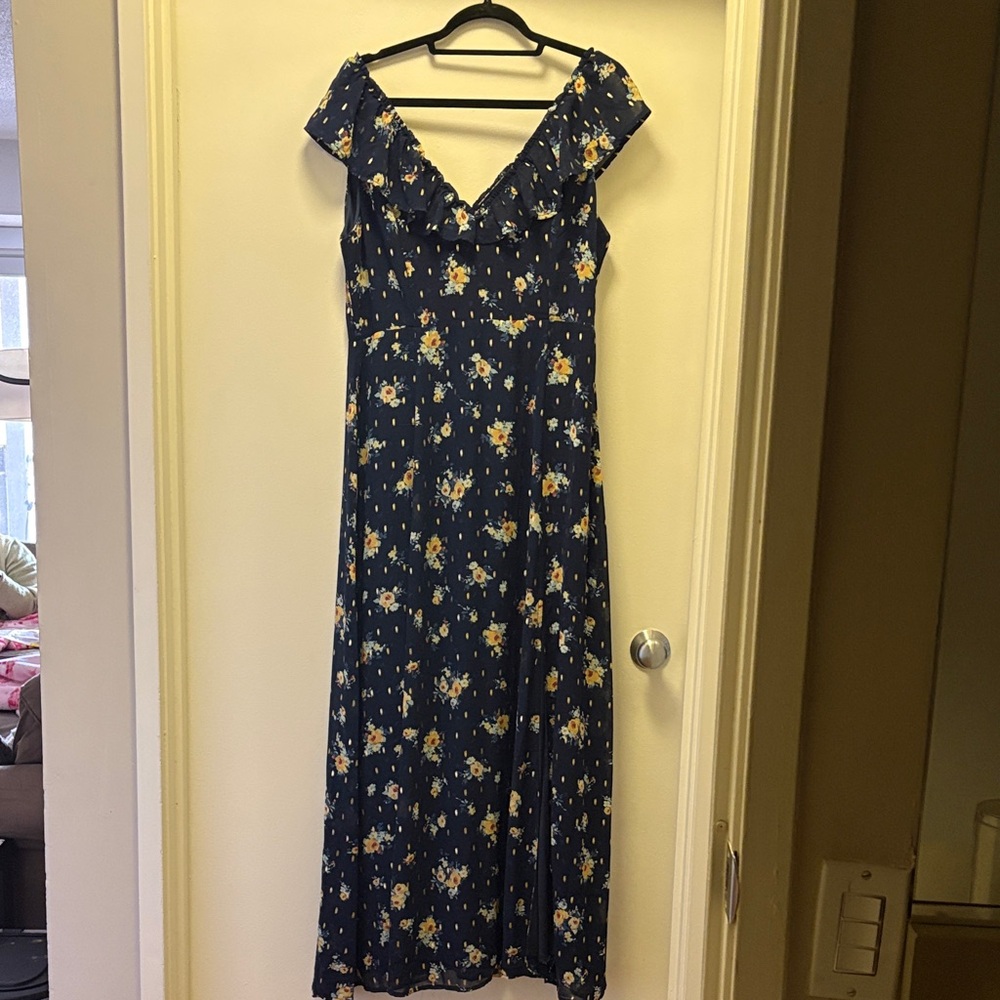 Boutique Navy Floral Dress